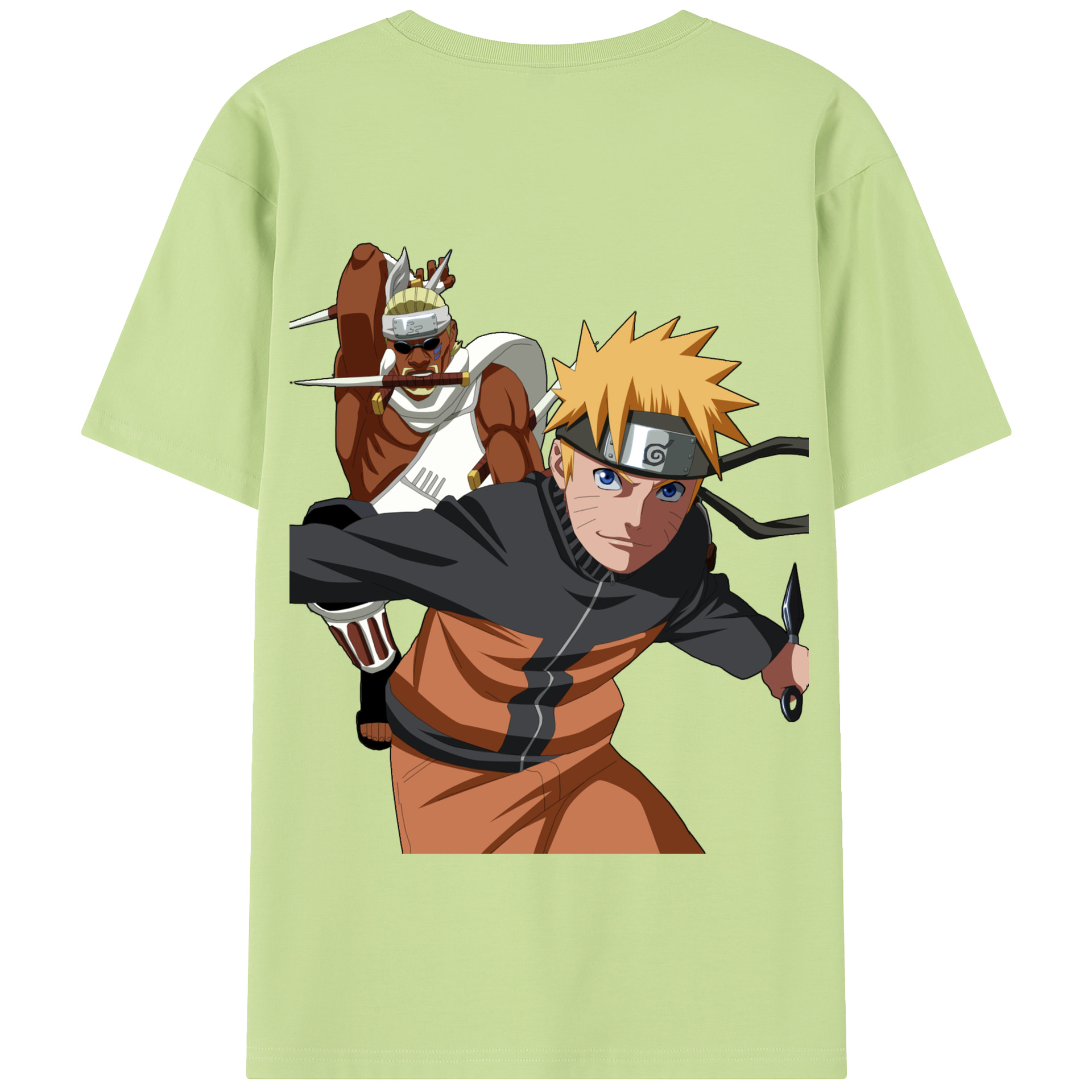 （画像用） NARUTO -ナルト- うずまき ナルト Uzumaki Naruto 綿100％半袖Tシャツ（背面プリント）
